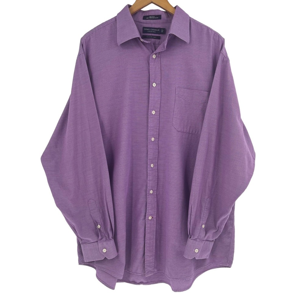Daniel Cremieux Collection Shirt 36 Mens 17 1/2 Richard Long Sleeve Button Up